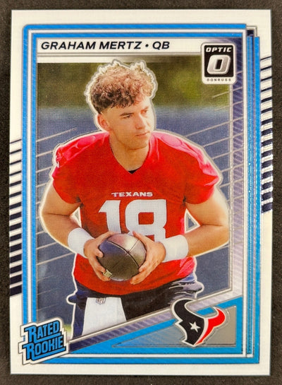 Graham Mertz 2025 Donruss Optic Rated Rookie Texans Sports Trading Card