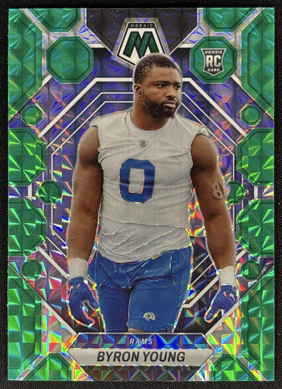Byron Young 2023 Panini Mosaic Green Mosaic Rams Sports Trading Cards