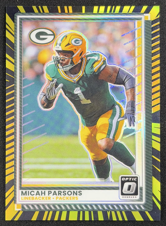Micah Parsons 2025 Panini Donruss Optic Electricity Prizm /75 Packers front