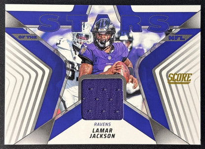 Lamar Jackson 2025 Panini Score Stars of the NFL Jersey Ravens