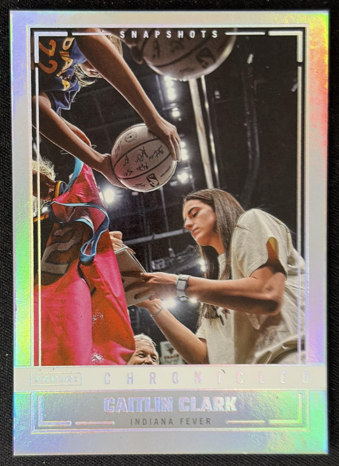 Caitlin Clark 2025 Panini Chronicled Snap Shots Holo Fever 93