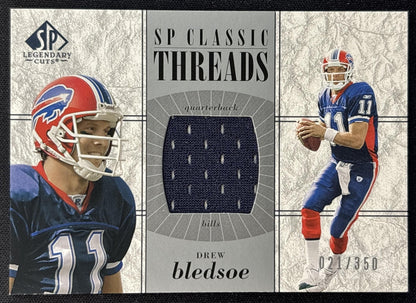 Drew Bledsoe 2002 SP Legendary Cuts Classic Threads /350 Bills Front