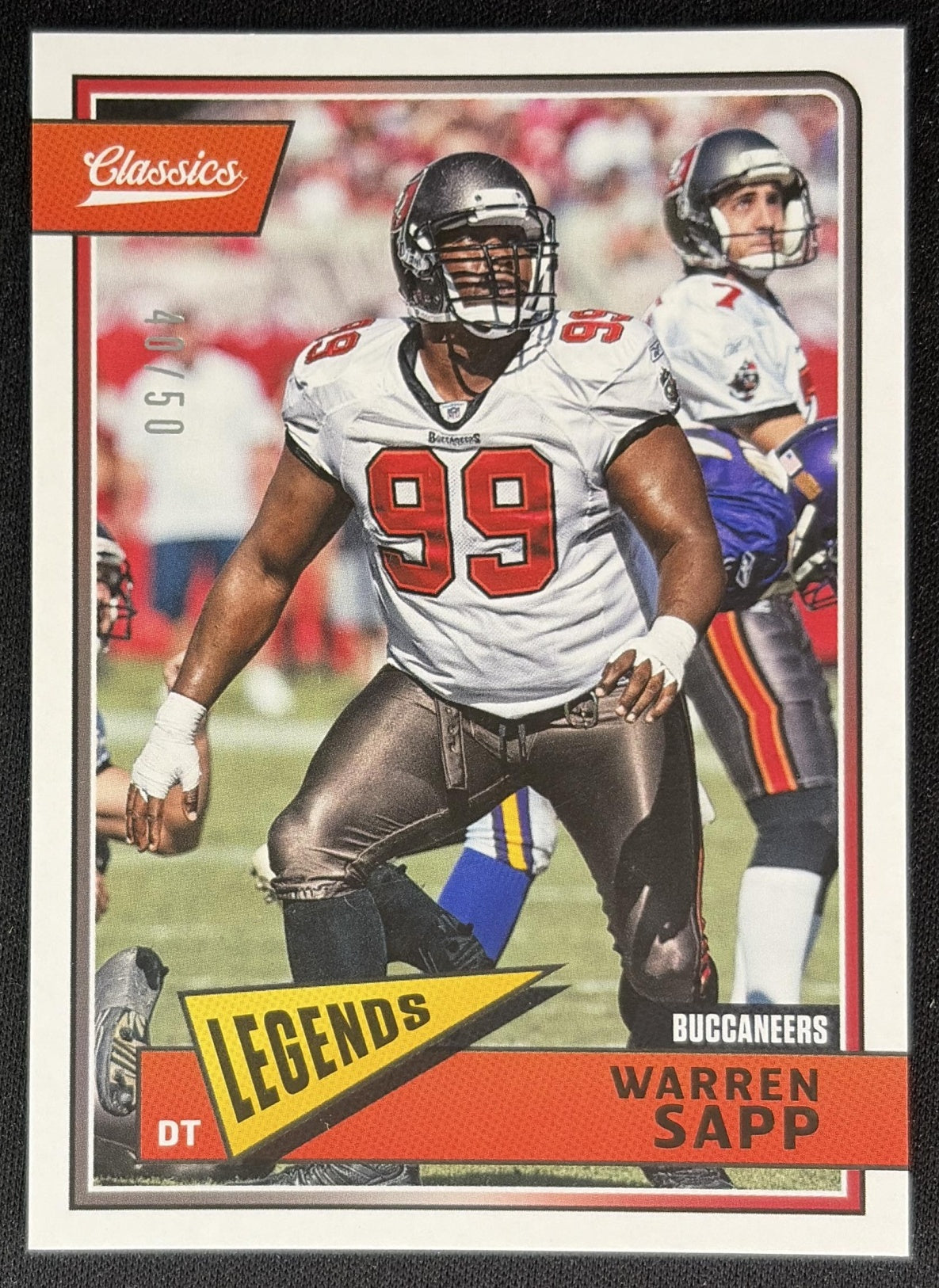 Warren Sapp 2018 Panini Classics Blank Back /50 49ers Sports Trading Cards