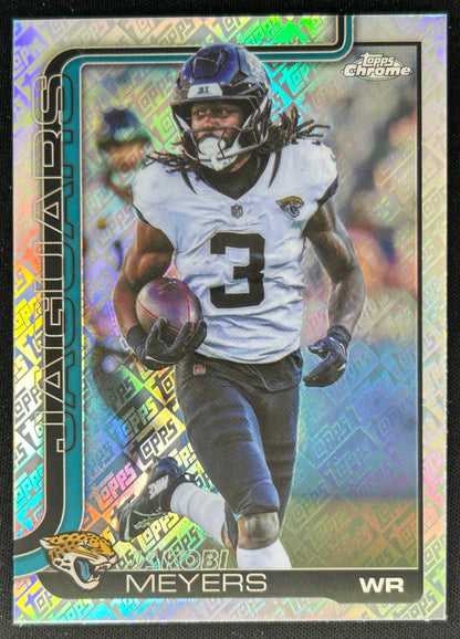 Jakobi Meyers 2025 Topps Chrome Topps Logo Refractor Jaguars