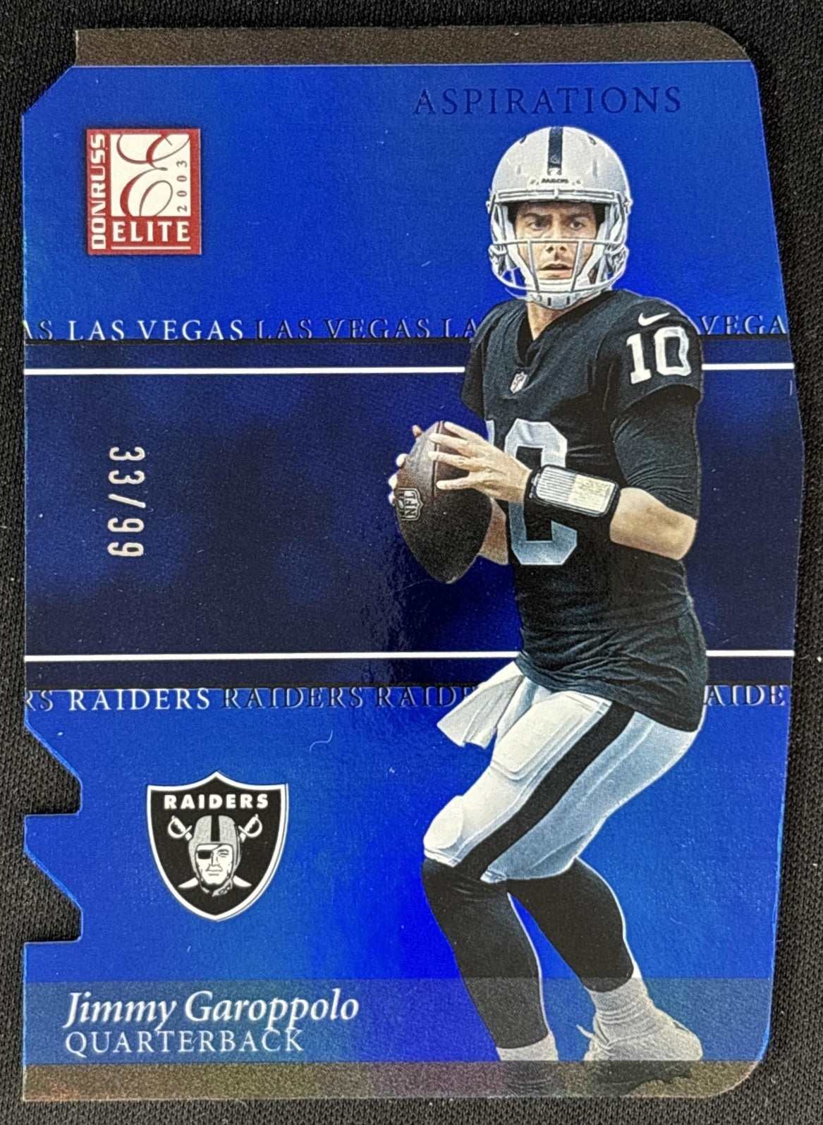 Jimmy Garoppolo 2023 Panini Donruss Elite 2003 Aspirations Die Cut /99 Raiders Sports Trading Cards