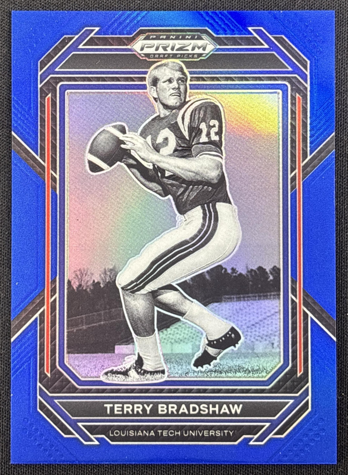 Terry Bradshaw 2023 Panini Prizm Draft Picks Prizms Blue /199 Bulldogs Sports Trading Card