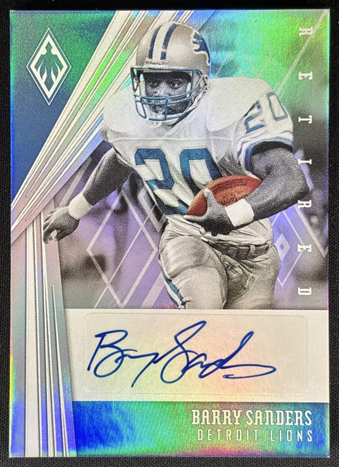 Barry Sanders 2019 Panini Phoenix Retired Signatures /99 Lions Sports Trading Cards