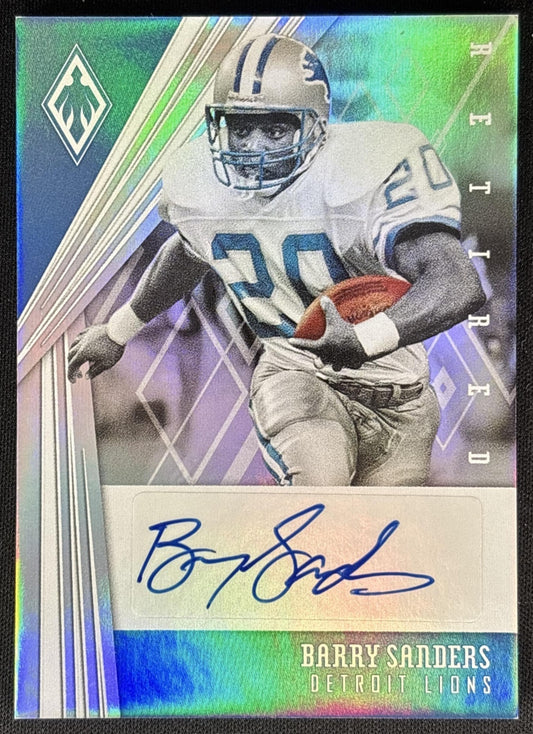 Barry Sanders 2019 Panini Phoenix Retired Signatures /99 Lions Sports Trading Cards
