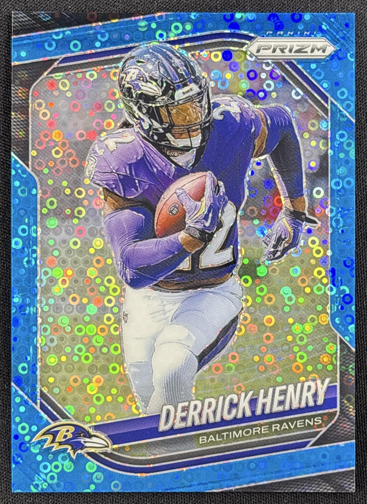 Derrick Henry 2025 Panini Prizm No Huddle Blue /125 Ravens