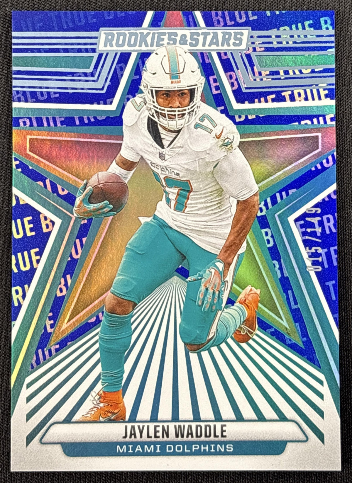 Jaylen Waddle 2024 Panini Rookies & Stars True Blue /149 Dolphins