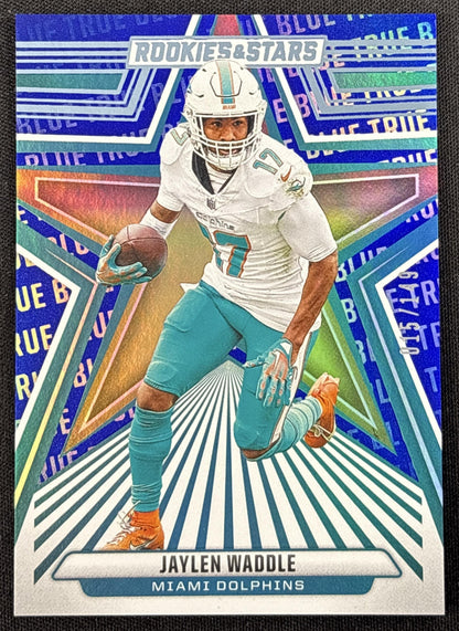 Jaylen Waddle 2024 Panini Rookies & Stars True Blue /149 Dolphins