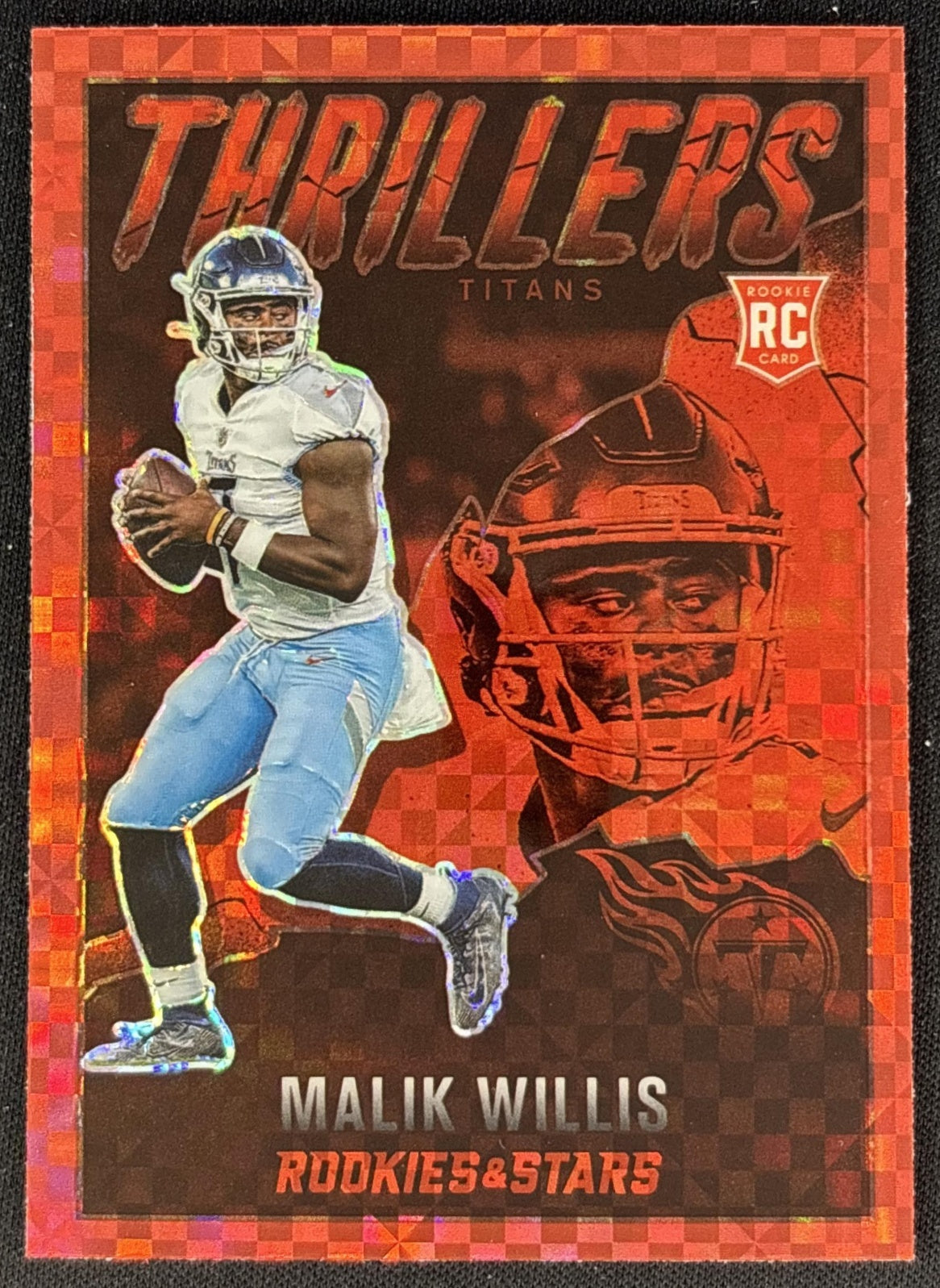 Malik Willis 2022 Panini Rookies & Stars Thrillers Red Plaid Titans Sports Trading Cards