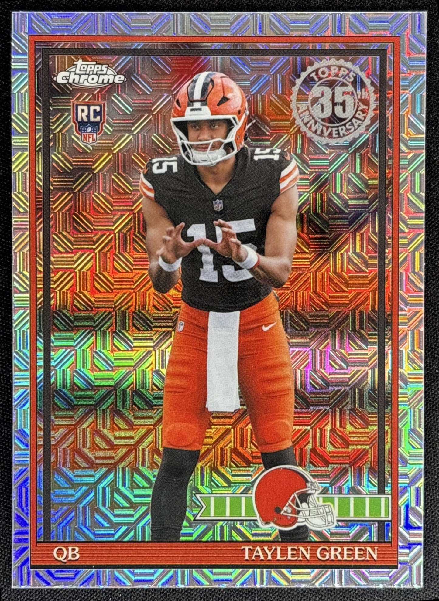 Taylen Green 2026 Topps 1991 Chrome Rookie Mojo Refractor Browns