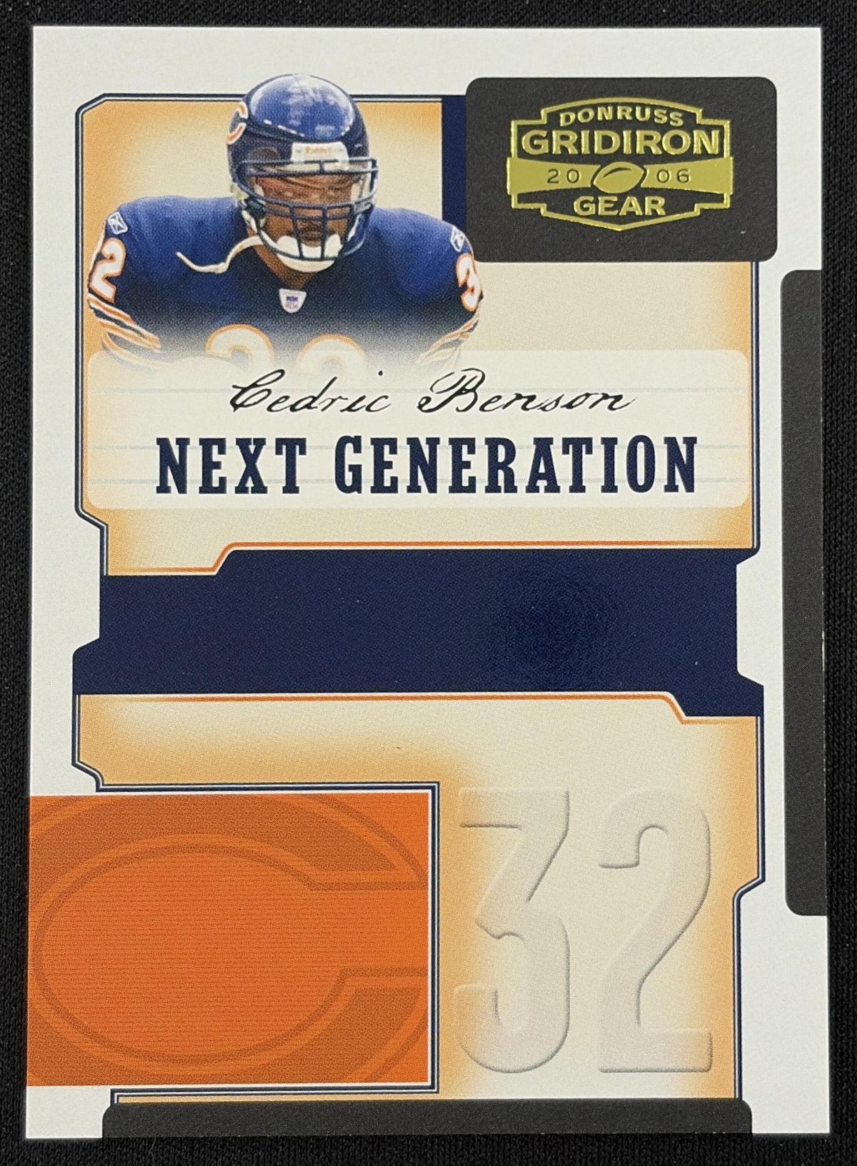 Cedric Benson 2006 Donruss Gridiron Gear Next Generation Gold /500 Bears - front