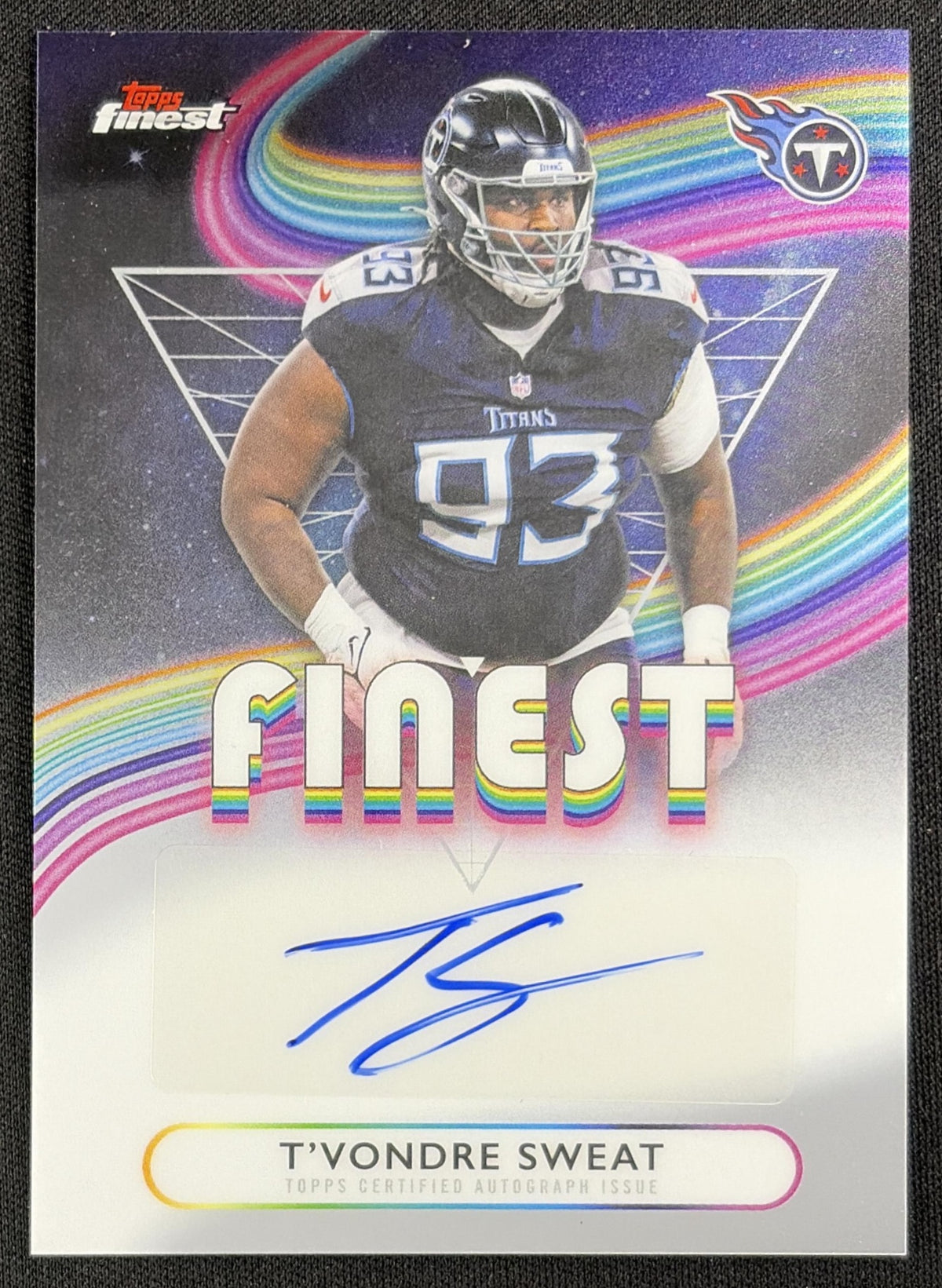 T'Vondre Sweat 2025 Topps Finest Auto Titans