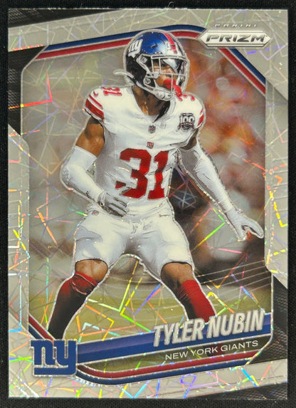 Tyler Nubin 2025 Panini Prizm Lazer Giants Sports Trading Cards