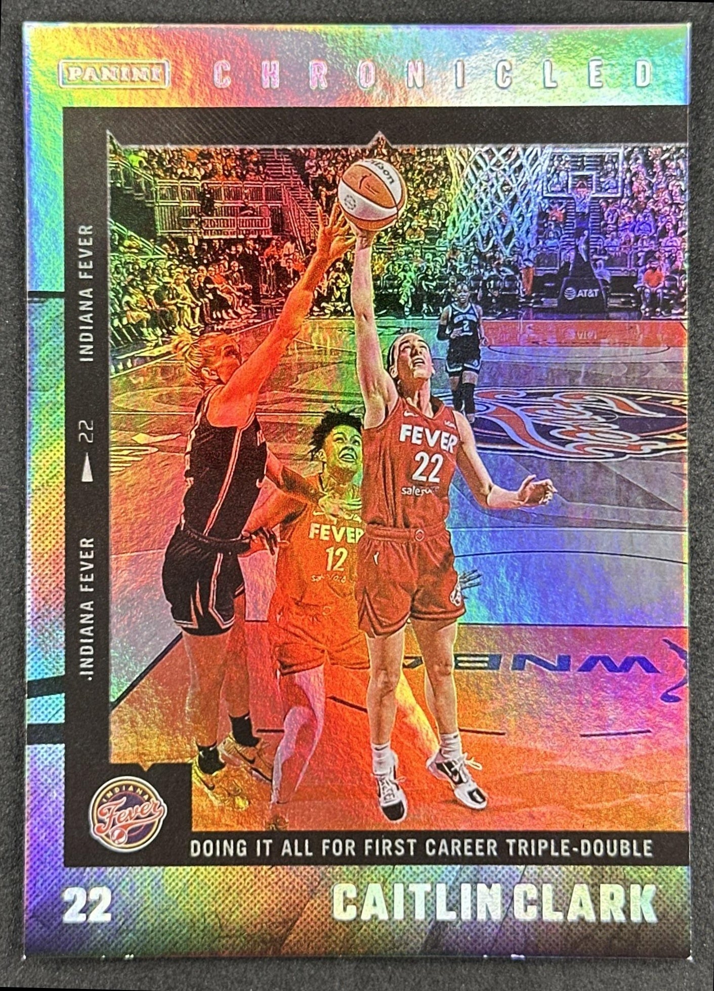 Caitlin Clark 2025 Panini Chronicled WNBA Holo Fever 5 Indiana Fever