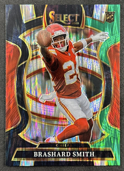 Brashard Smith 2025 Panini Select Concourse Black and Green Prizm Shock Chiefs Front