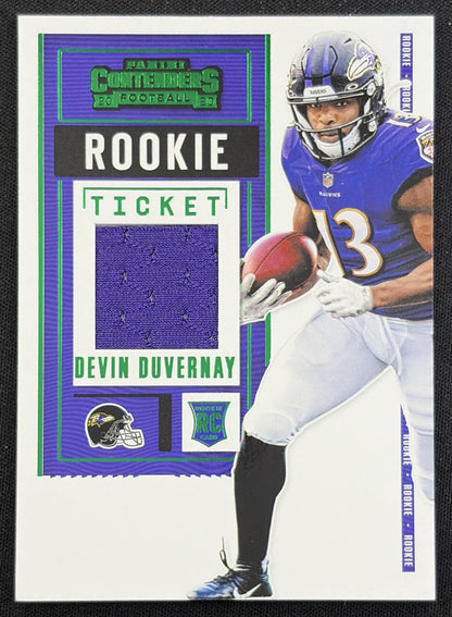 Devin Duvernay 2020 Panini Contenders Rookie Ticket Swatches Variation Ravens