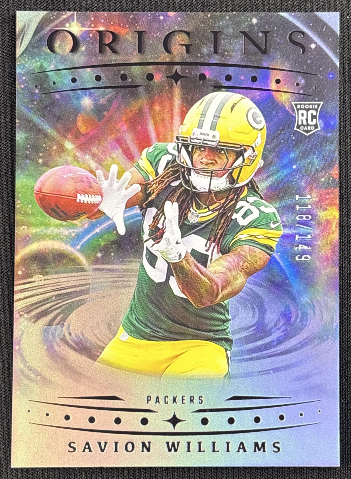 Savion Williams 2025 Panini Origins Rookie Holo Silver /149 Packers