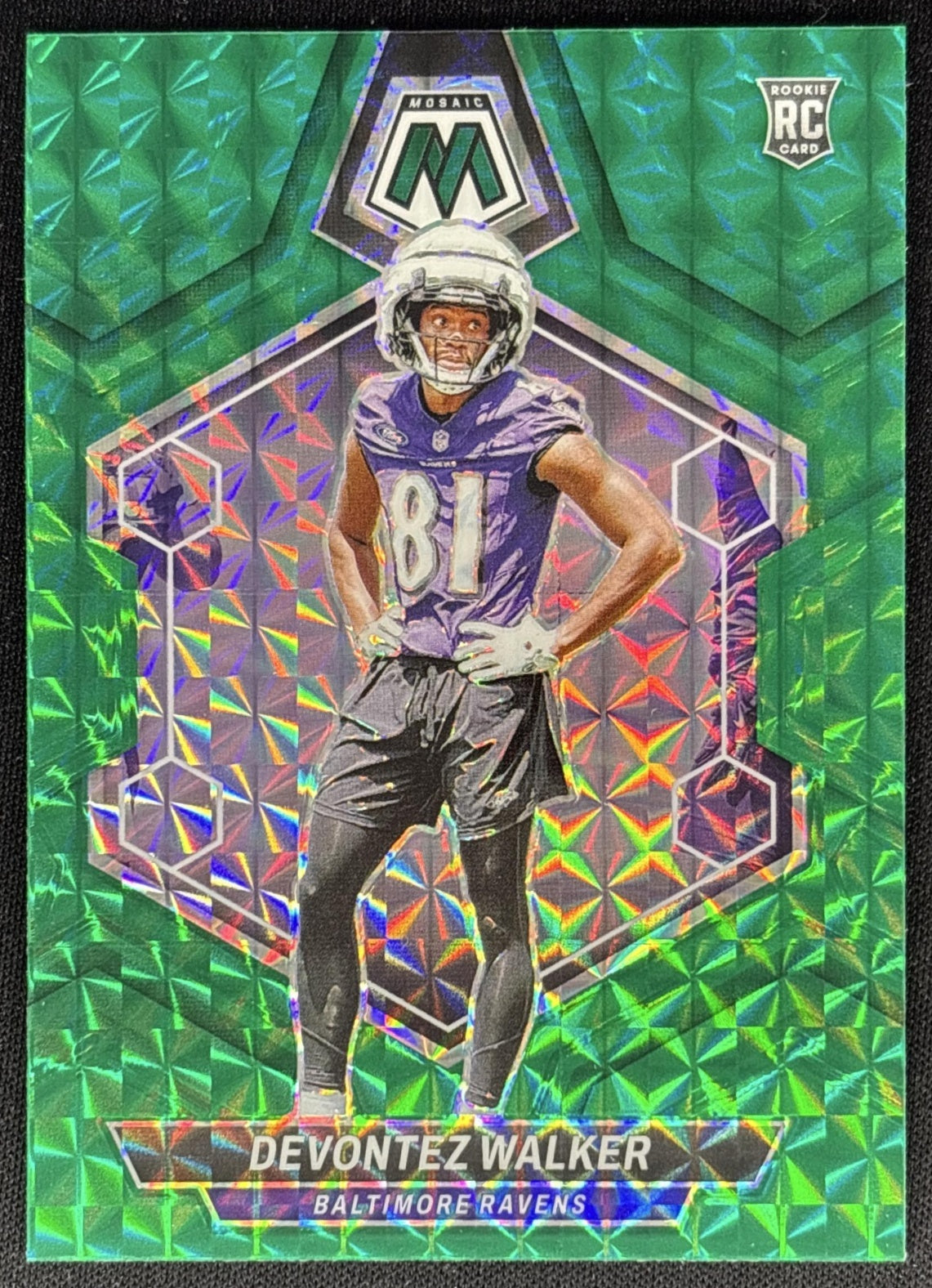 Devontez Walker 2024 Panini Mosaic Green Prizm Ravens Default Title Sports Trading Cards