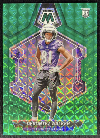 Devontez Walker 2024 Panini Mosaic Green Prizm Ravens Default Title Sports Trading Cards