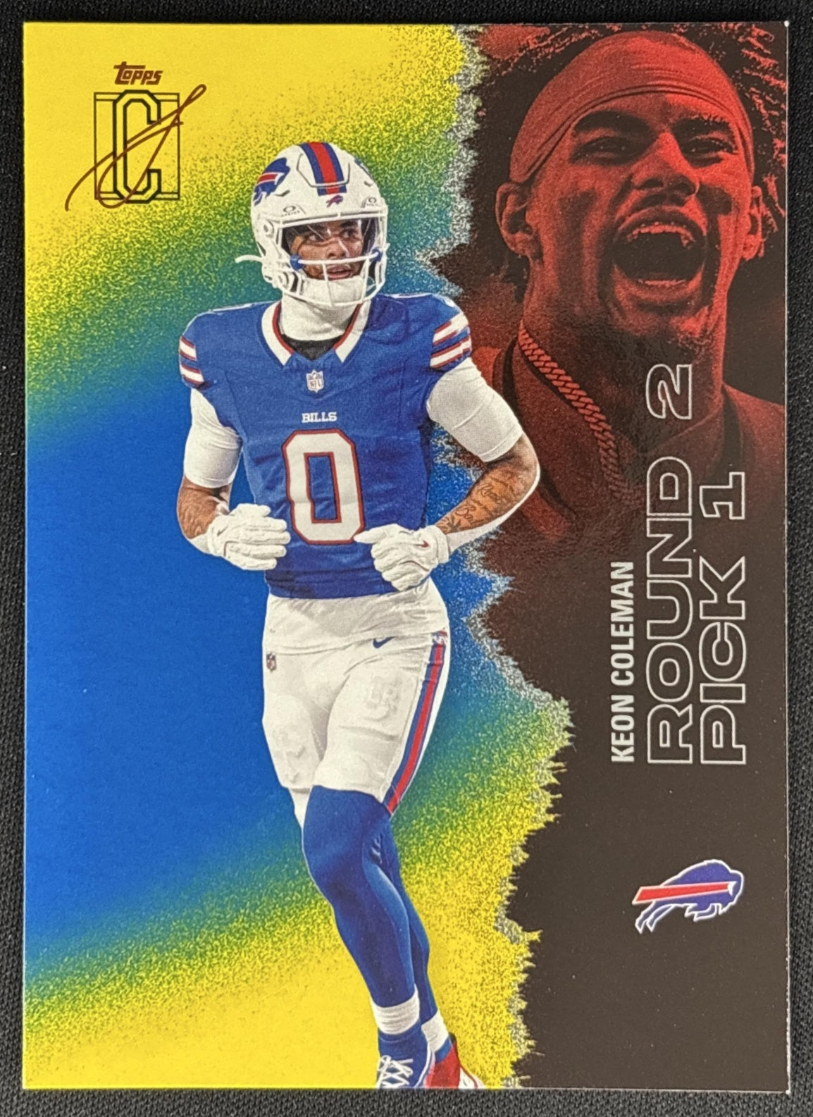 Keon Coleman 2025 Topps Signature Class Veteran Blue & Yellow Foil Bills Sports Trading Cards