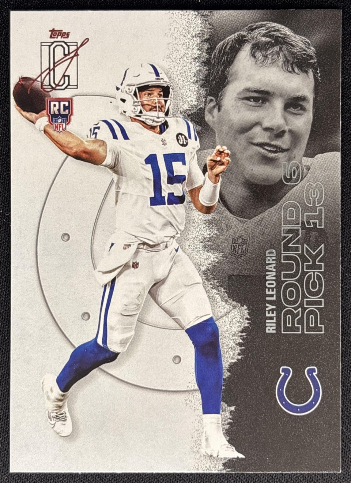 Riley Leonard 2025 Topps Signature Class Rookie Colts front