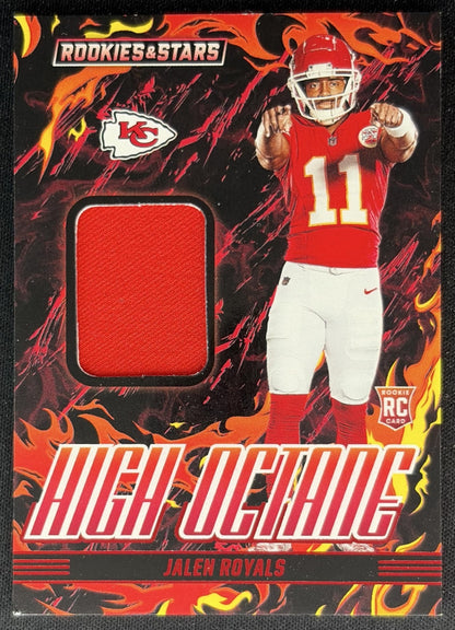 Jalen Royals 2025 Panini Rookies & Stars High Octane Memorabilia Chiefs front