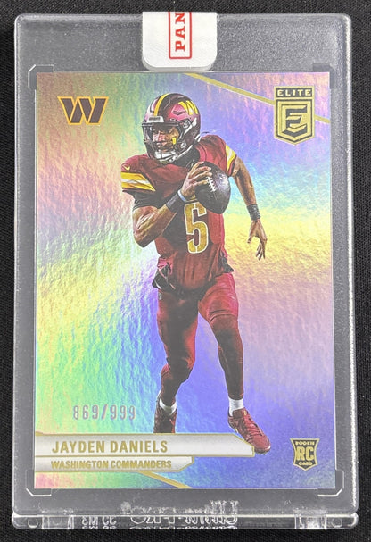Jayden Daniels 2024 Panini Donruss Elite /999 Commanders Sports Trading Card