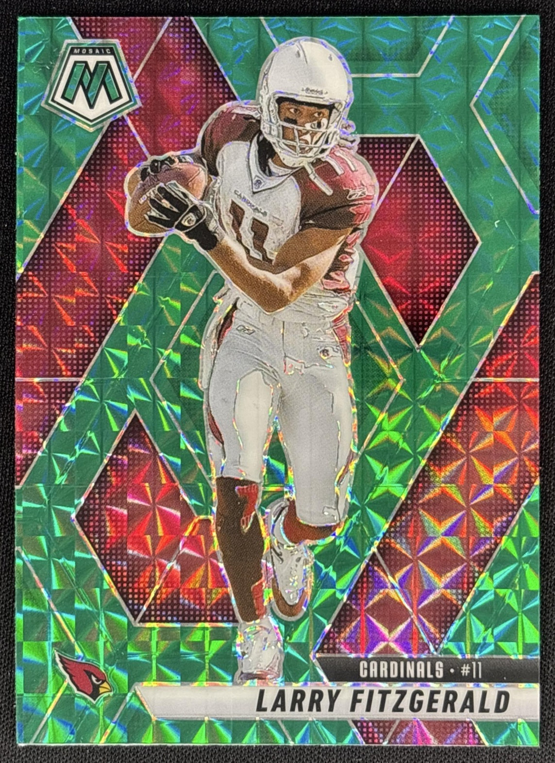 Larry Fitzgerald 2025 Panini Mosaic Green Prizm Cardinals Sports Trading Cards