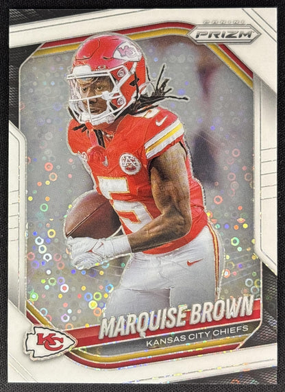 Marquise Brown 2025 Panini Prizm White Disco Chiefs Sports Trading Cards