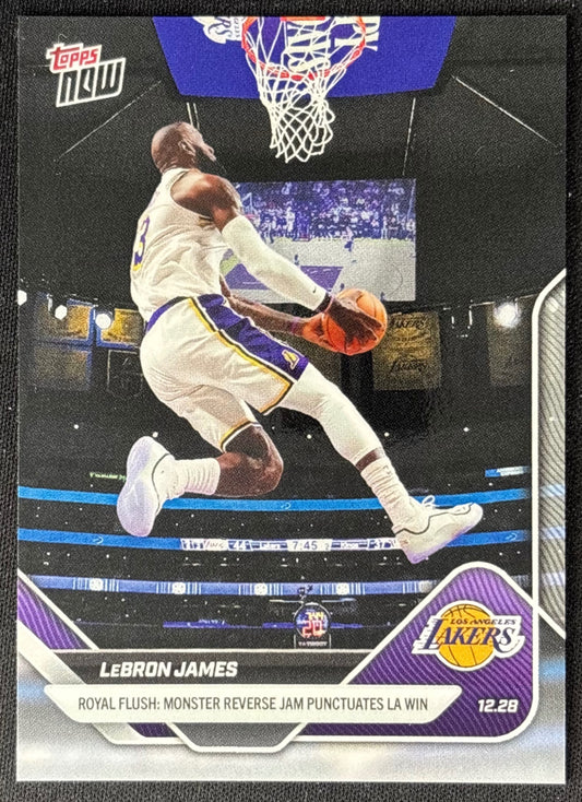 LeBron James 2025 Now Lakers sports trading card