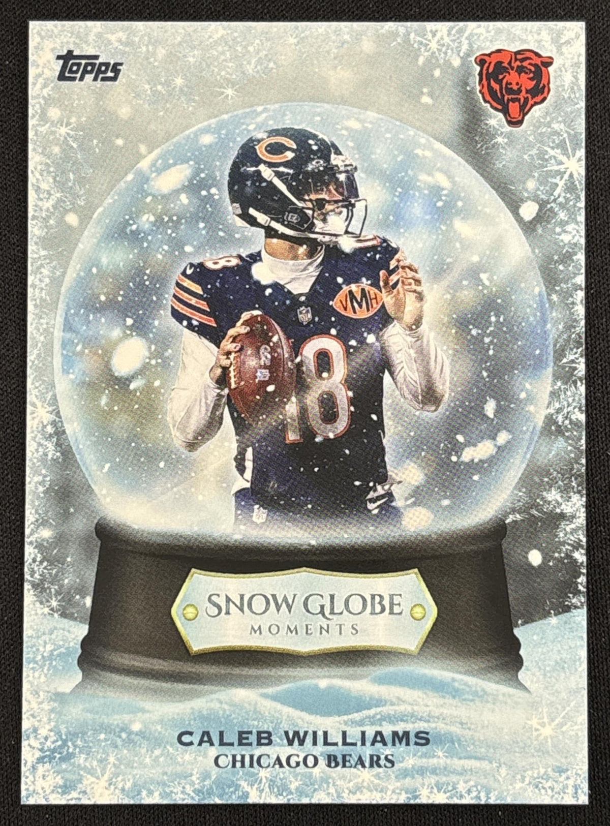 Caleb Williams 2026 Topps Holiday Snow Globe Moments Bears Sports Trading Card