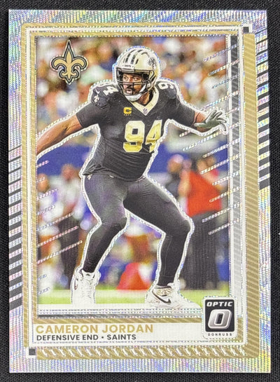 Cameron Jordan 2025 Panini Donruss Optic Wave Prizm /300 Saints Sports Trading Card