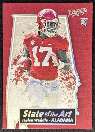 Jaylen Waddle 2021 Panini Prestige State of the Art Crimson Tide Front