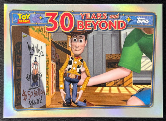 Andy Plays with One-Eyed Bart 2025 Pixar Crystal 30 Years of Toy Story and Beyond Non-Sports Trading Cards