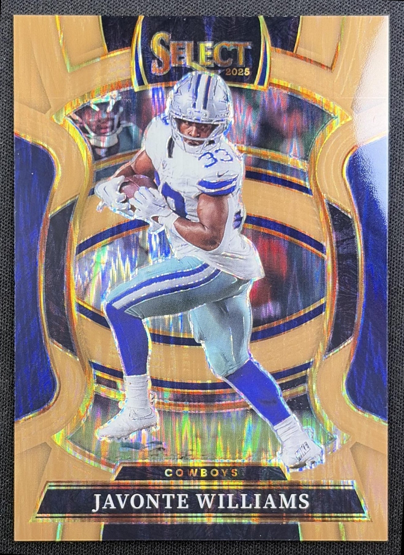 Javonte Williams 2025 Panini Select Concourse Copper Prizm Shock /899 Cowboys front