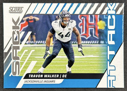 Travon Walker 2025 Panini Score Sack Attack Jaguars
