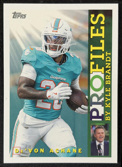 De'Von Achane 2026 Topps Profiles Dolphins front