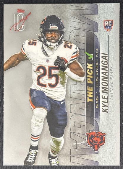 Kyle Monangai 2025 Topps Signature Class The Pick Bears front