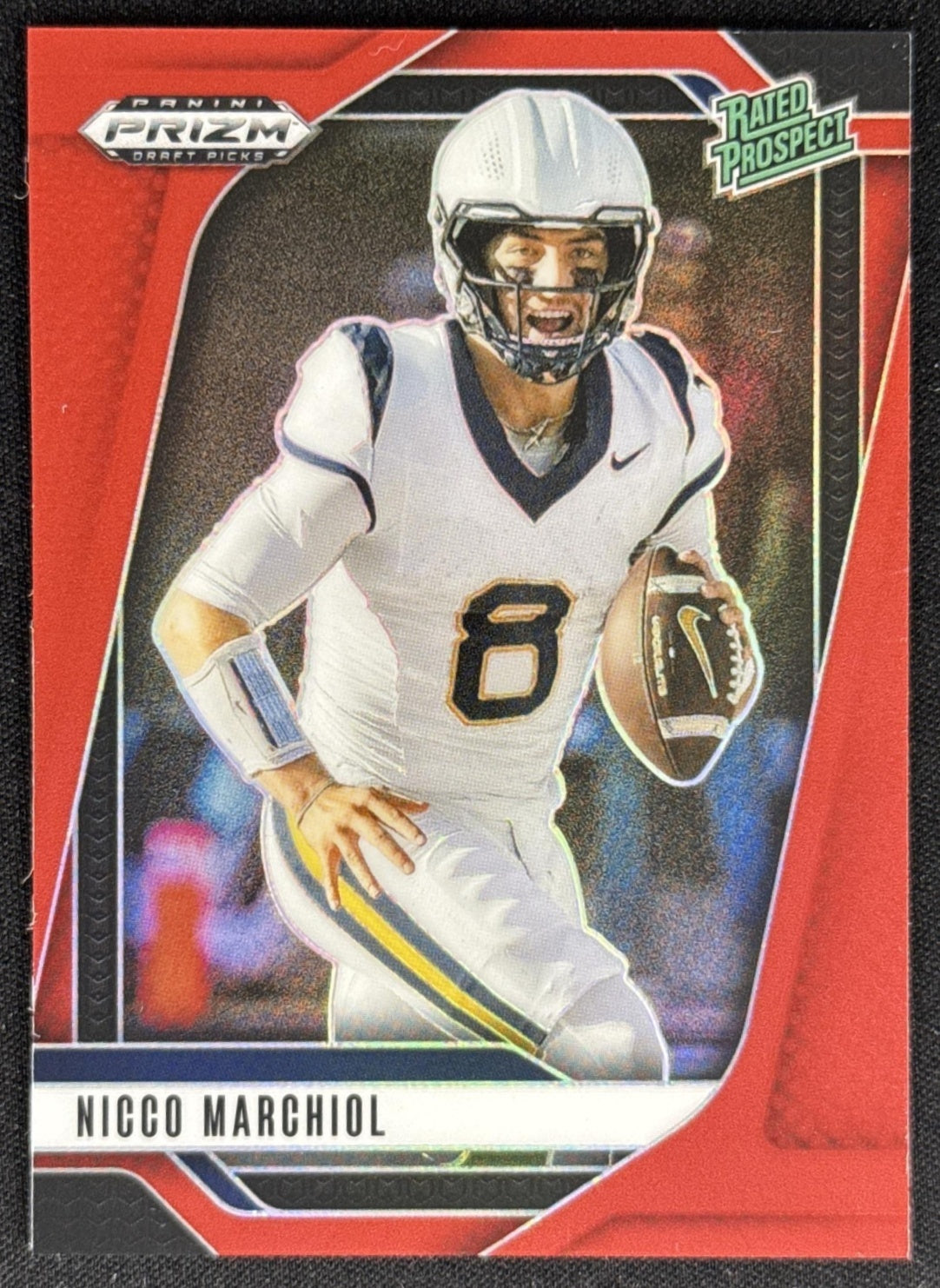 Nicco Marchiol 2025 Panini Prizm Draft Picks Red /399 Mountaineers Sports Trading Card
