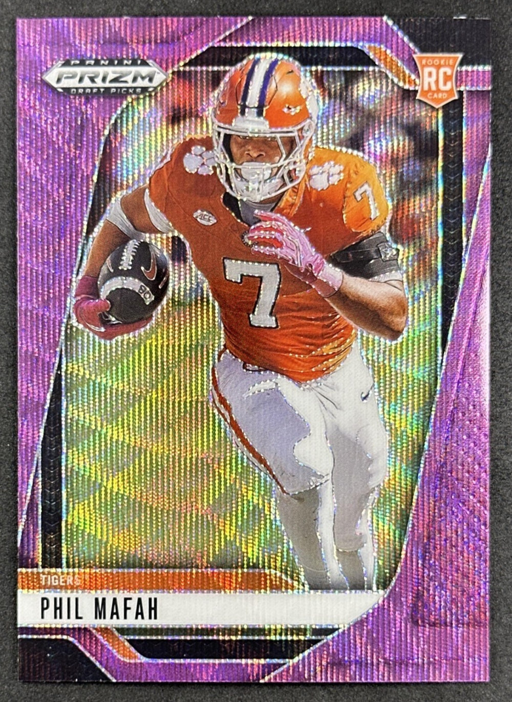 Phil Mafah 2025 Panini Prizm Draft Picks Purple Wave Tigers Cowboys