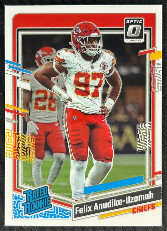 Felix Anudike-Uzomah 2023 Panini Donruss Optic Chiefs Sports Trading Cards