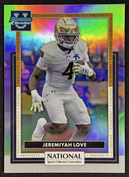 Jeremiyah Love 2026 Topps NSCC Collection Bowman U Chrome Sports Trading Cards