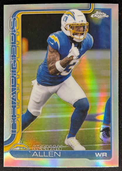 Keenan Allen 2025 Topps Chrome Refractor Chargers Sports Trading Cards