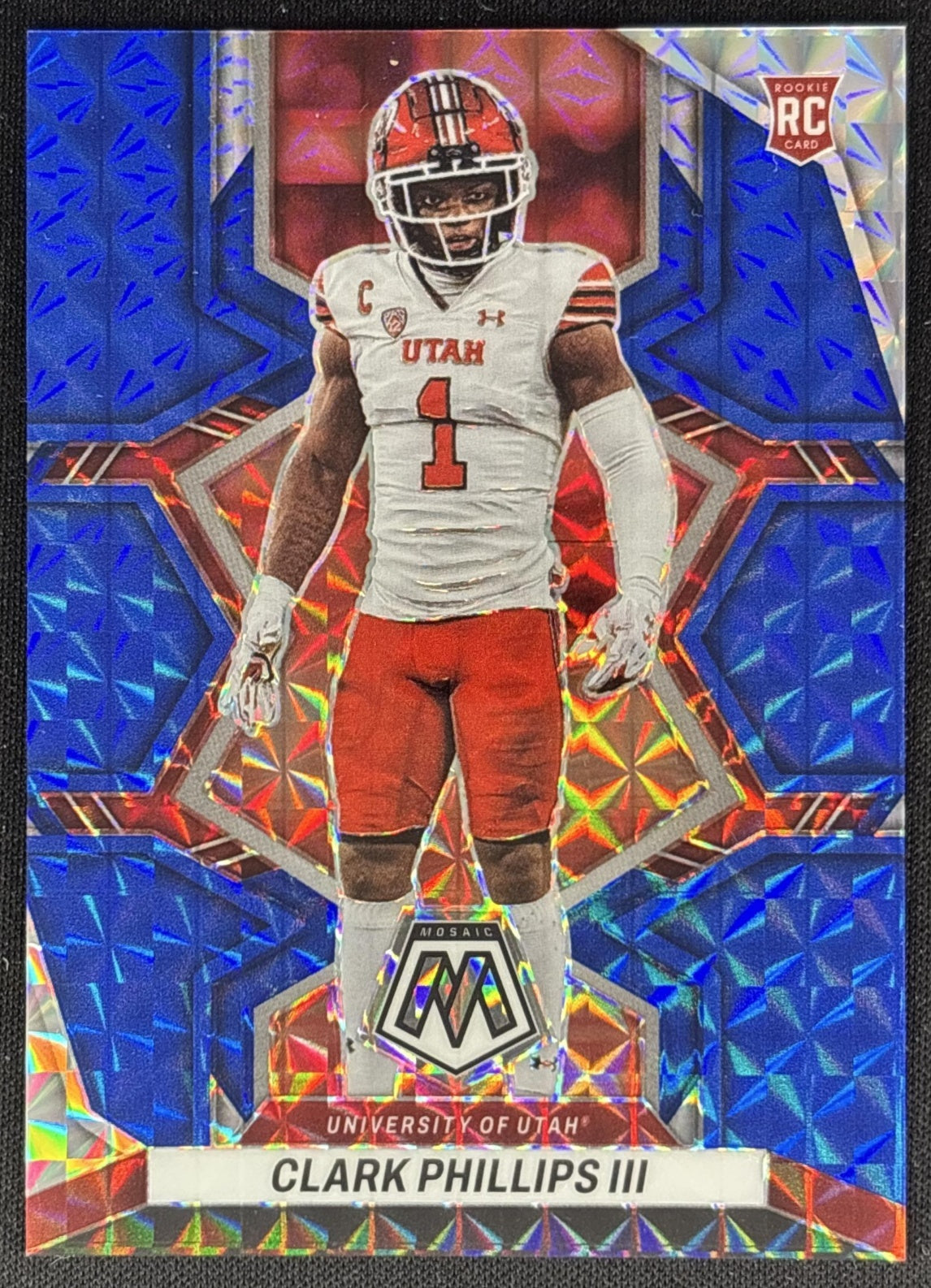 Clark Phillips III 2023 Panini Mosaic Draft Picks Blue /75 Rookie Falcons Default Title Sports Trading Cards