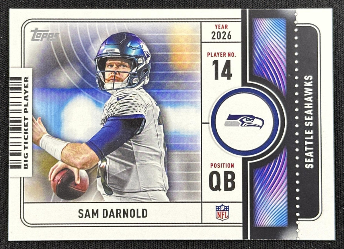 Sam Darnold 2026 Topps Flagship Big Ticket Players Seahawks