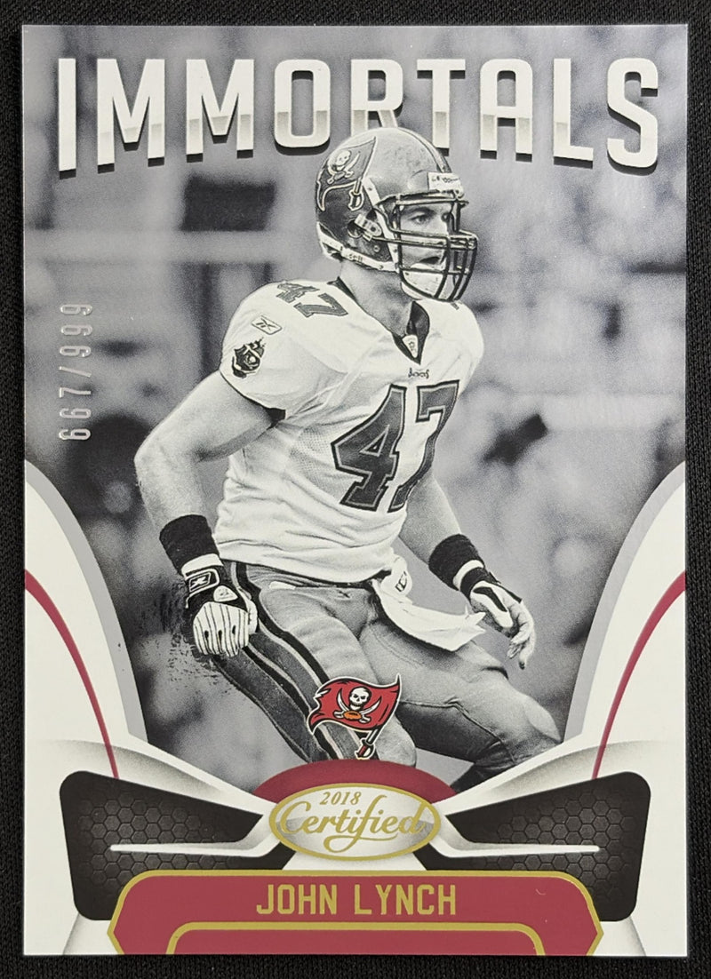 John Lynch 2018 Panini Certified /999 Buccaneers