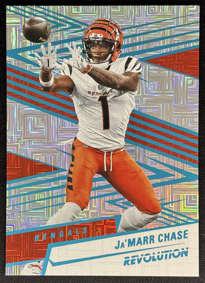Ja'Marr Chase 2025 Panini Revolution Teal Levels /499 Bengals Sports Trading Cards